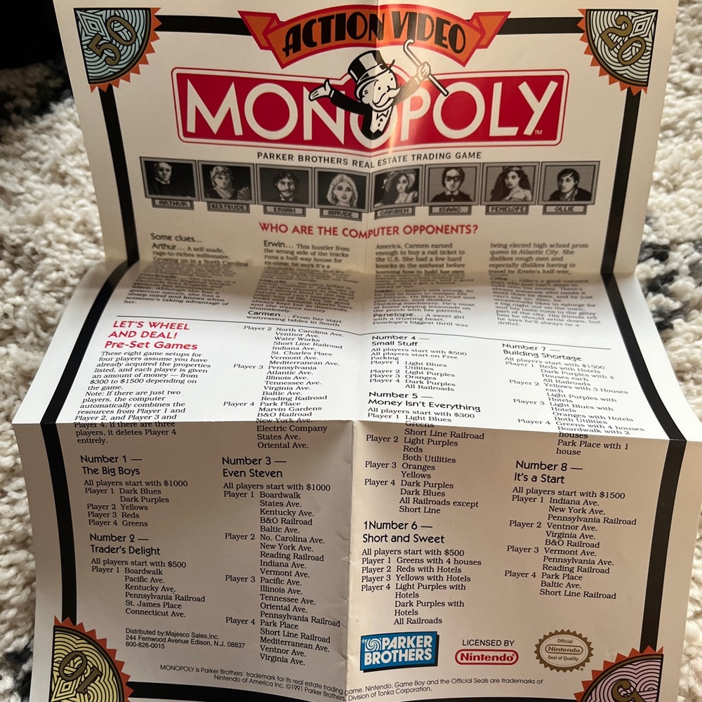 Monopoly Gameboy Game Original Packaging - Picture 2 of 2